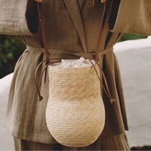 Zara woven  Bucket Bag